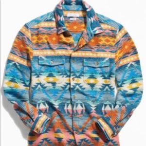 Jacquard Flannel Button Down Shirt